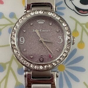 Juicy Couture Silver Watch with Crystal Bezel